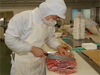 手切りによる商品化（牛）